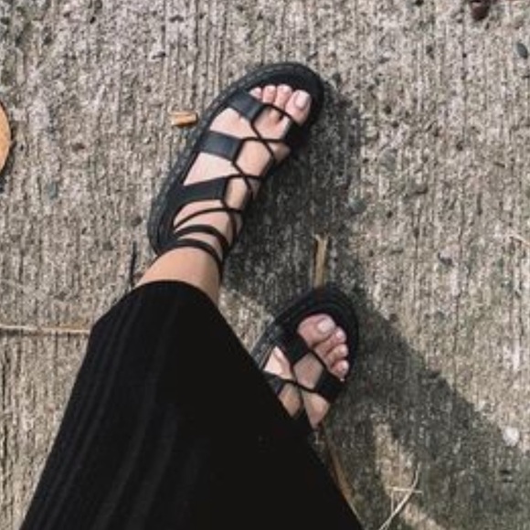 New Dr Martens Nartilla Leather Gladiator Sandals Black size 9 - Picture 4 of 16